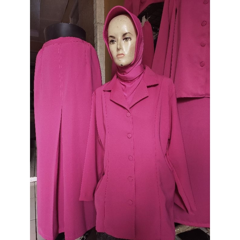 Satu stel psh bhayangkari bahan manish