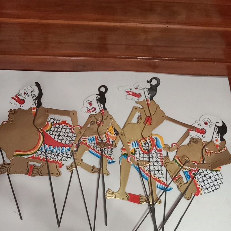 Wayang kertas set punokawan BROM SEMAR GARENG PETRUK BAGONG
