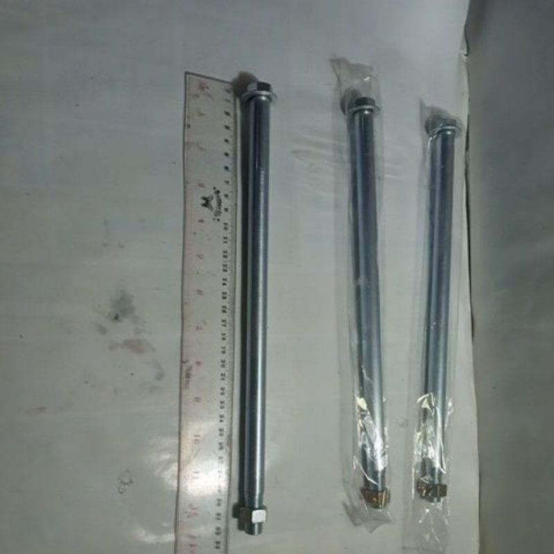 AS JUMBO 19/AS PANJANG 30CM DIAMETER 15MM/AS JUMBO PANJANG /AS RODA BELAKANG DIAMETER 15MM/AS  RODA