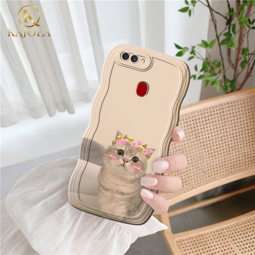 Case Gelombang Oppo A5S / A12 / A11K / A7 / F9 Motif Aesthetic Bahan Softcase silicon Lentur - Skin 