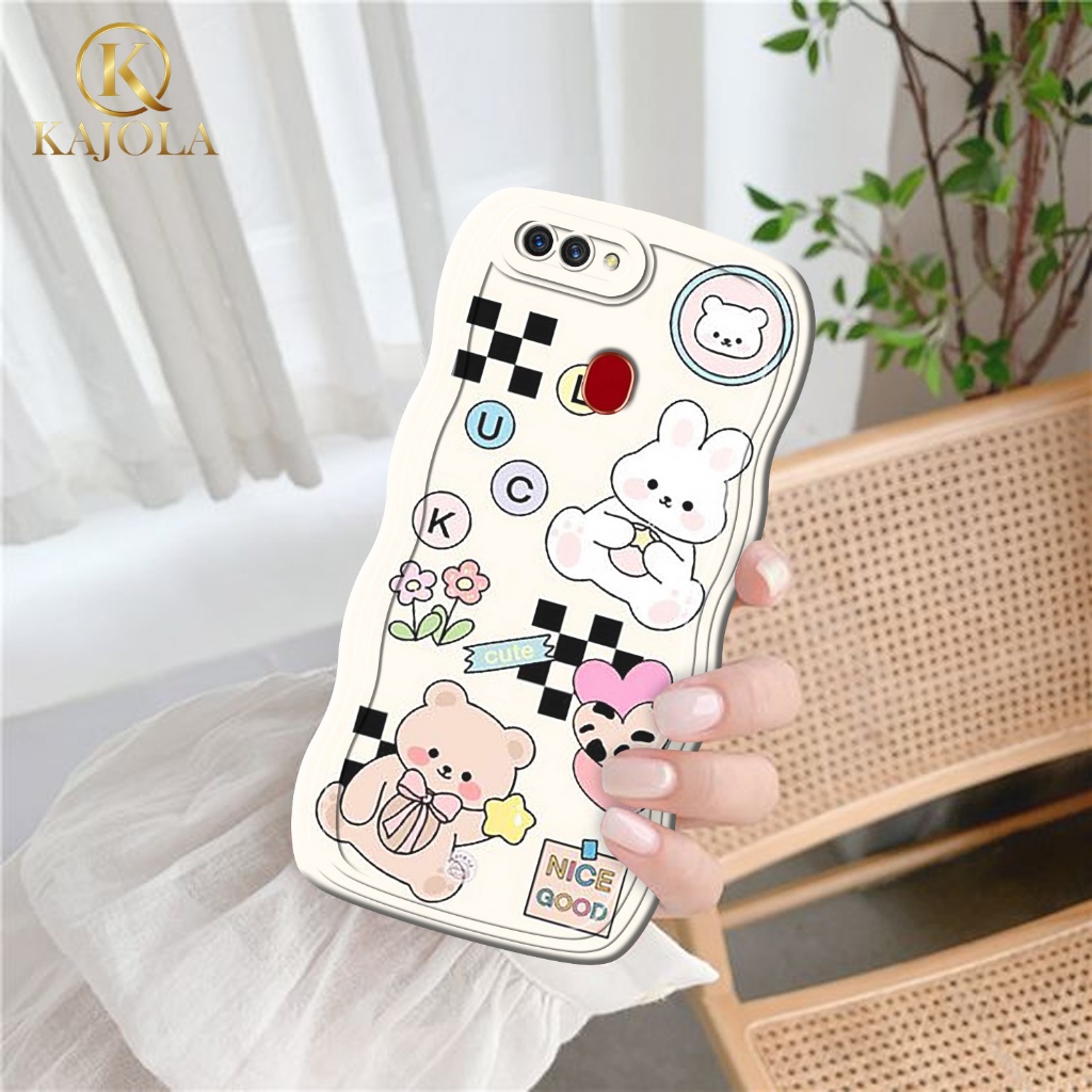 Case Gelombang Oppo A5S / A12 / A11K / A7 / F9 Motif Aesthetic Bahan Softcase silicon Lentur - Skin 