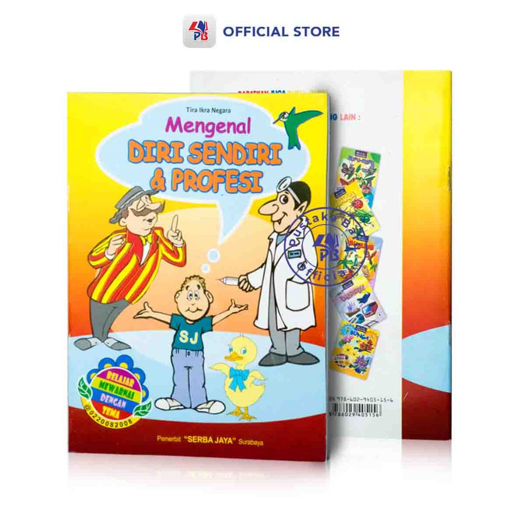 Buku Belajar Mewarnai Anak TK PAUD / Mengenal Diri Sendiri & Profesi / Serba Jaya - SB