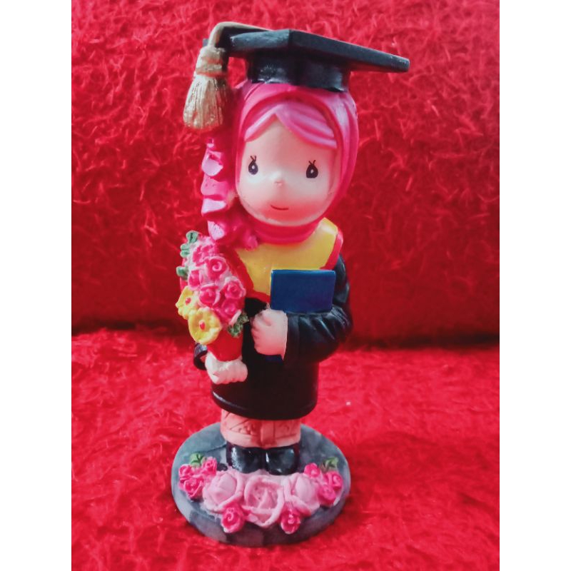 FIGUR KEPALA BONEKA PATUNG WISUDA