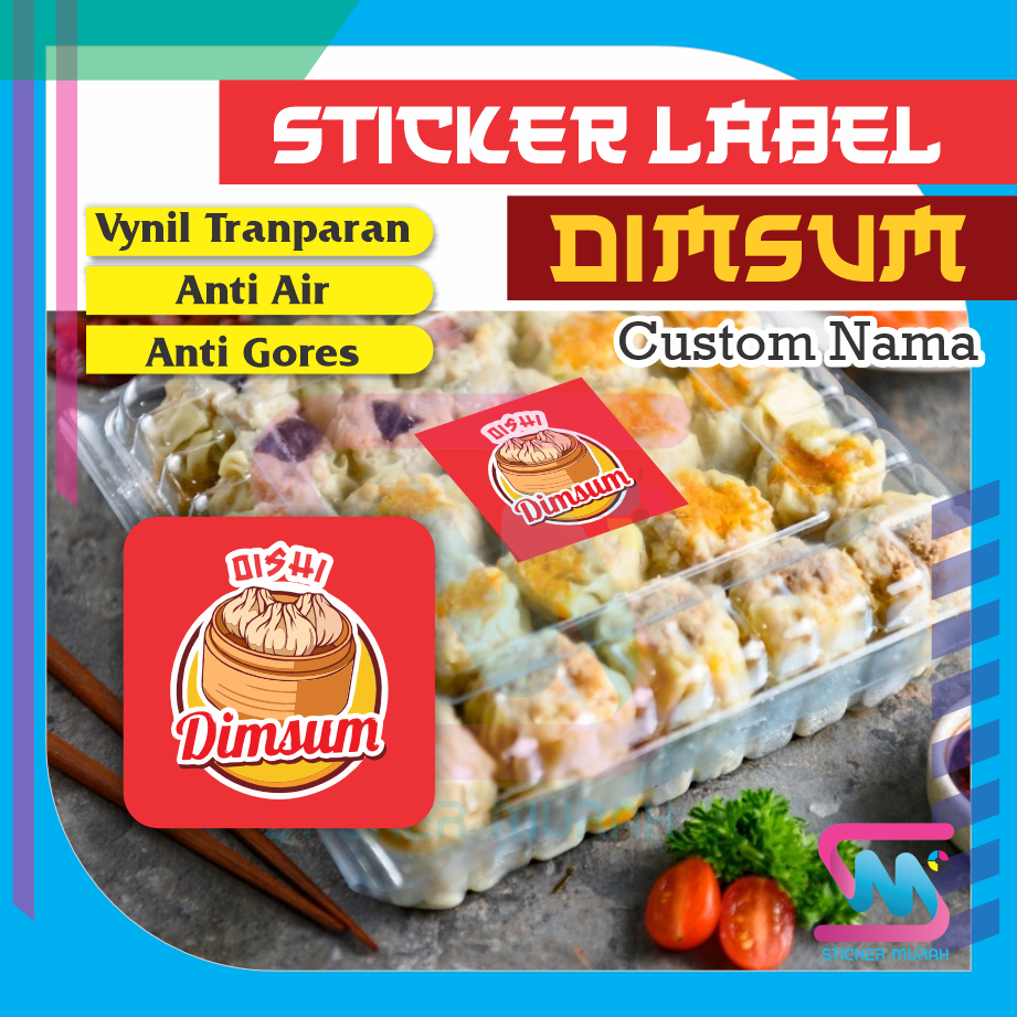 

Stiker Murah Bandung Sticker Label Kemasan Makanan Dimsum Cromo Bulat Costum Nama Vinyl Transparan