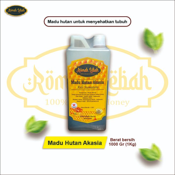 

Madu Hutan Akasia Jambi 100% Madu Asli Madu Mentah 1000 Gr (1Kg) | Romah Lebah