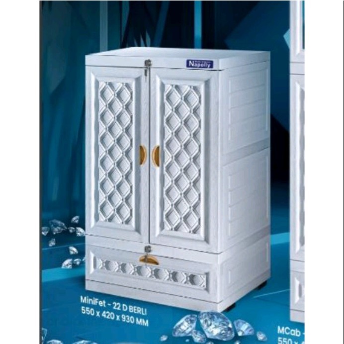 Lemari Plastik Napolly Lemari Pakaian Plastik lemari 2 Susun Serbaguna Napolly Minifet 22 Berli Puma