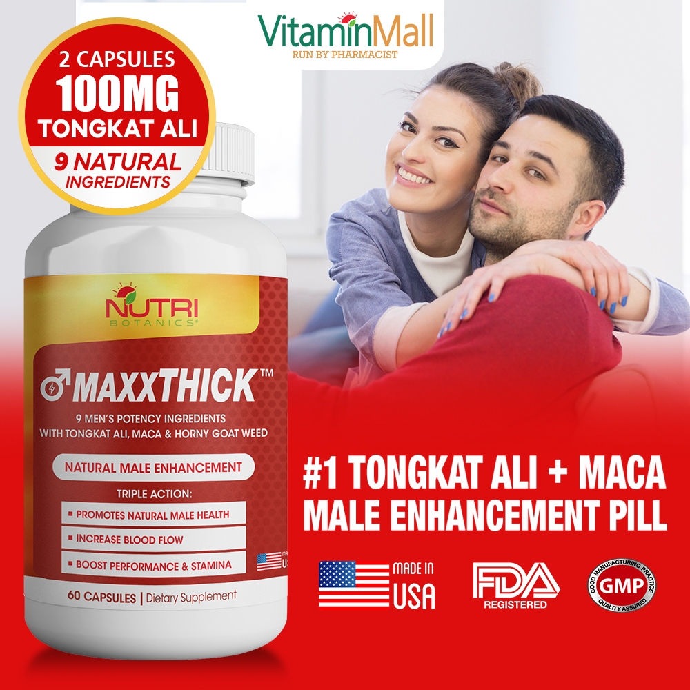 [Ship from Singapore] Nutri Botanics Maxxthick with Tongkat Ali, Maca, Horny Goat Weed - Suplemen Ol