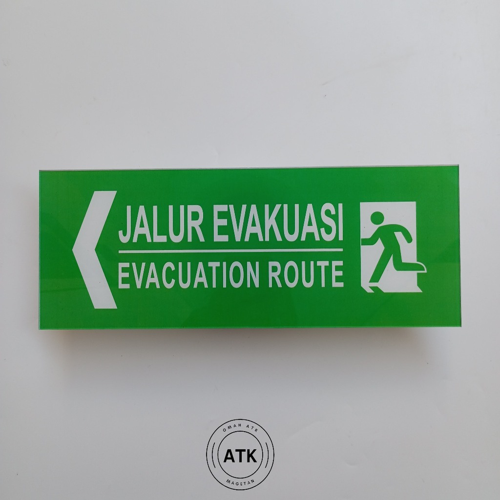 

Akrilik Jalur Evakuasi Kiri / Kanan - Signage K3 - Akrilik K3