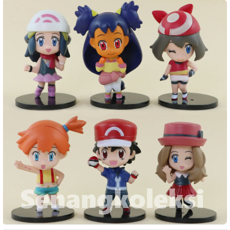 Figure Pokemon Trainer Satoshi Set isi 6pcs