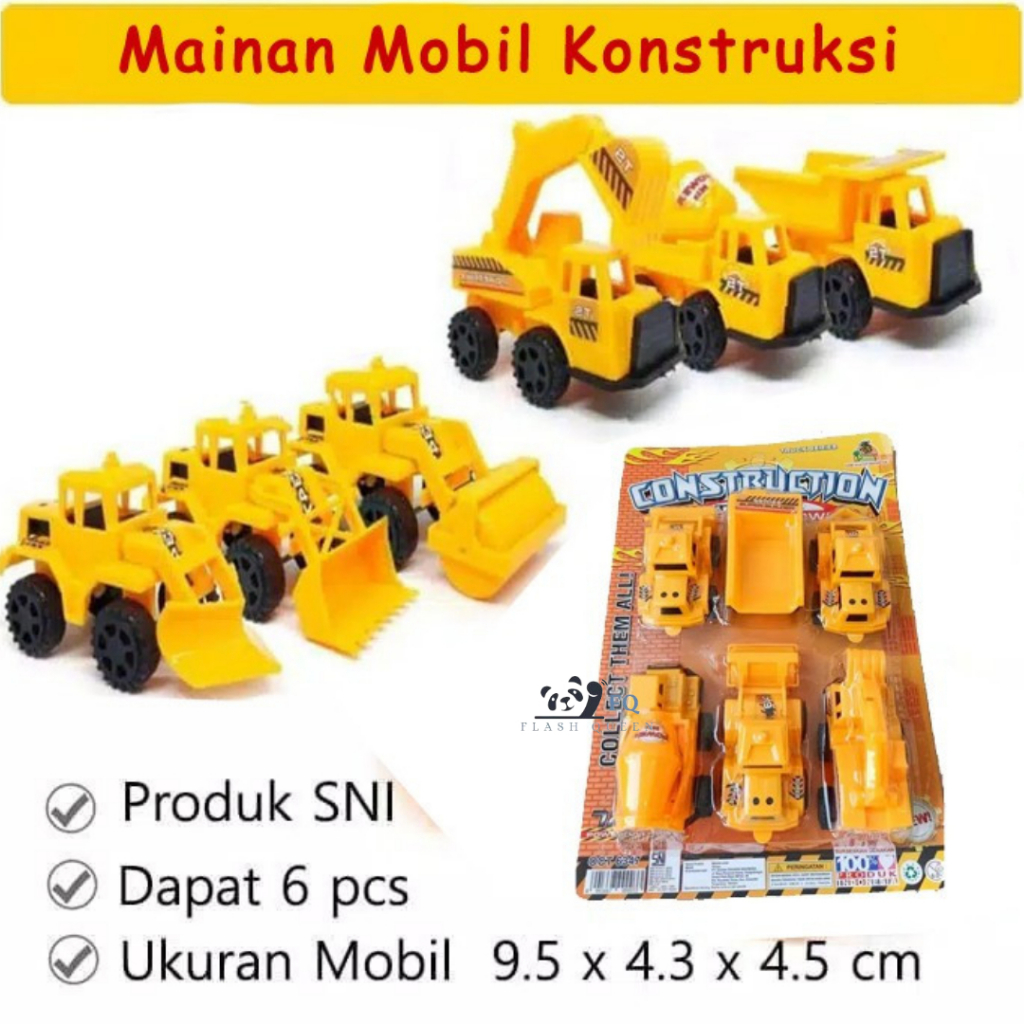 Mainan Anak Mobil Truk Konstruksi / Mobil Truk Sampah Kebersihan