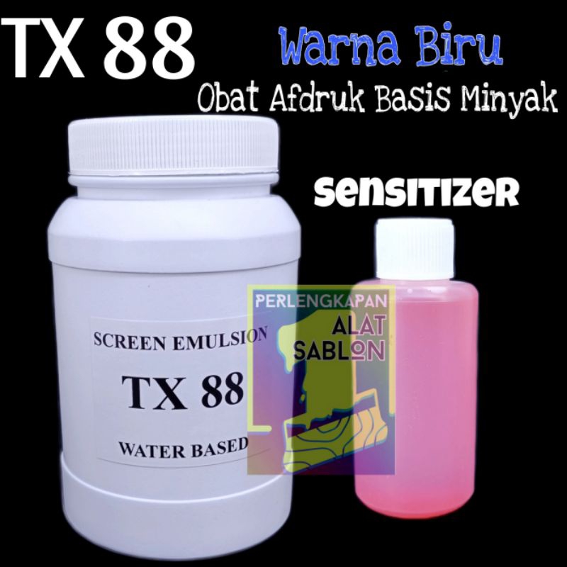 TX 88 AFDRUK SABLON SCREEN EMULSION TEXTILE PLASTISOL BIRU 1KG