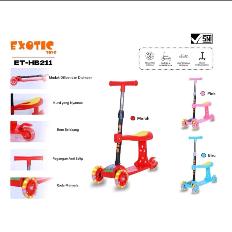 Scooter/Otoped dudukan anak Exotic hb211