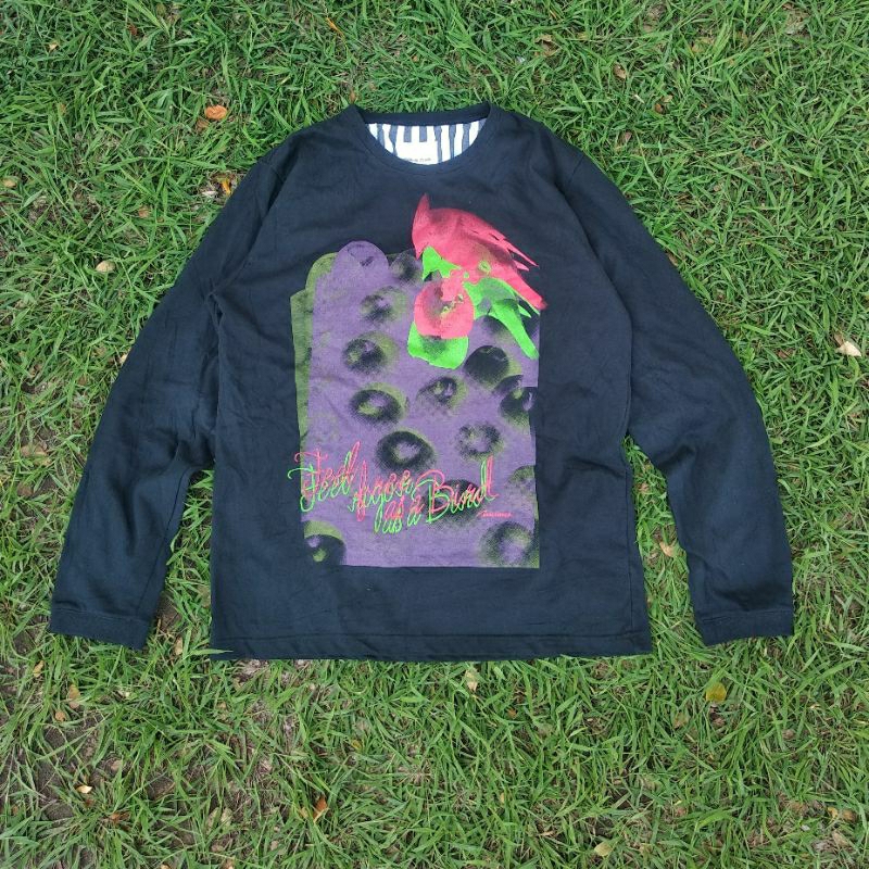 Kaos Y2K long sleeve hitam ala Hysteric glamour original