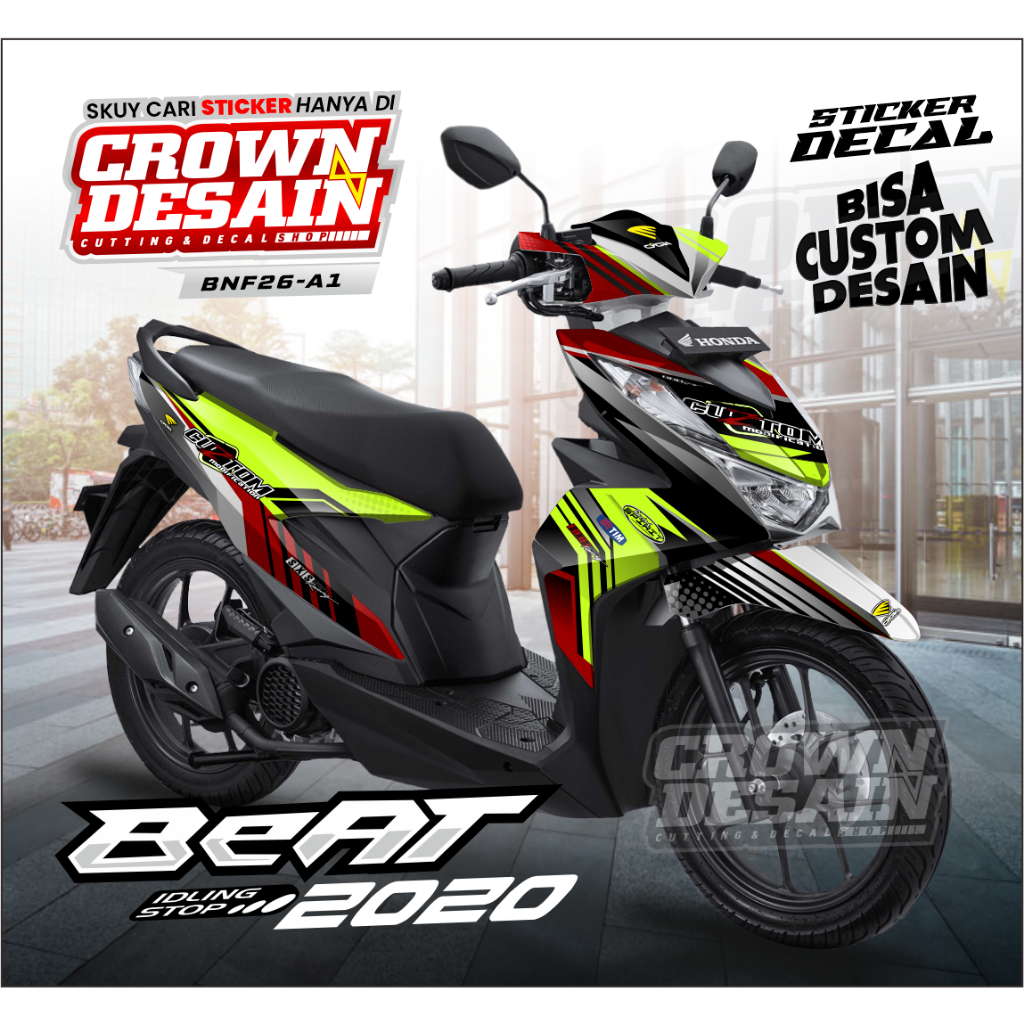 STIKER DECAL BEAT NEW 2020-2024 KONSEP MODIFIKASI CUSTOM DESAIN - BNF