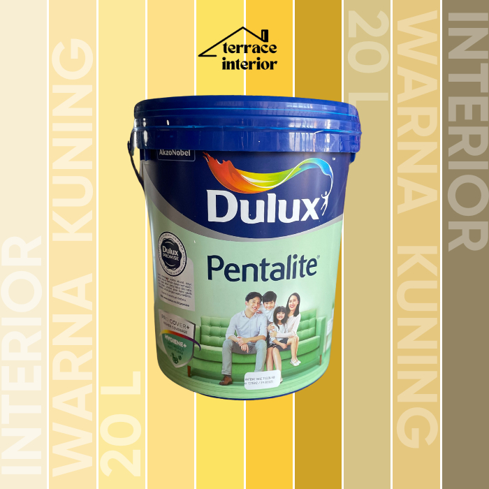 Cat Tembok Dulux Pentalite Interior 20L Kuning Yellow Doff Matt