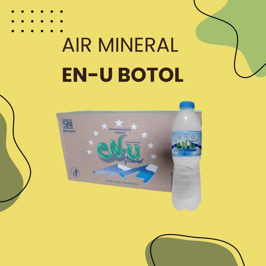 

Air Mineral EN-U Botol 600ml isi 24 Botol/Dus