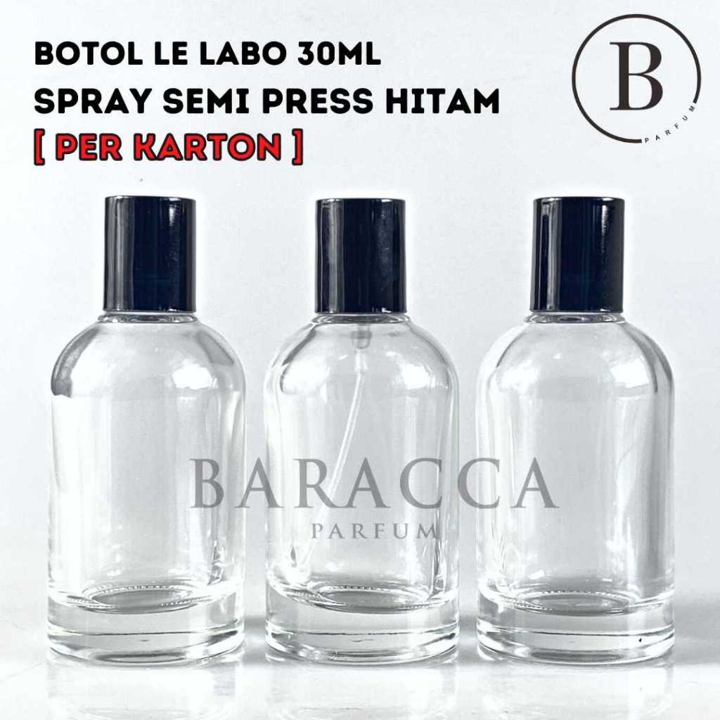 Botol Parfum Le Labo 30ML Semi Press Hitam - Botol Parfum Kosong Le Labo - Botol Le Labo 30ML