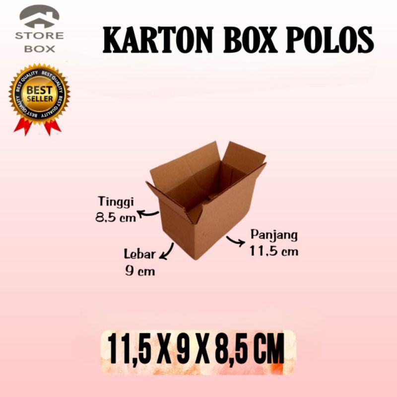 

kardus polos UK 11'5x9x8,5 kardus kecil kardus packing