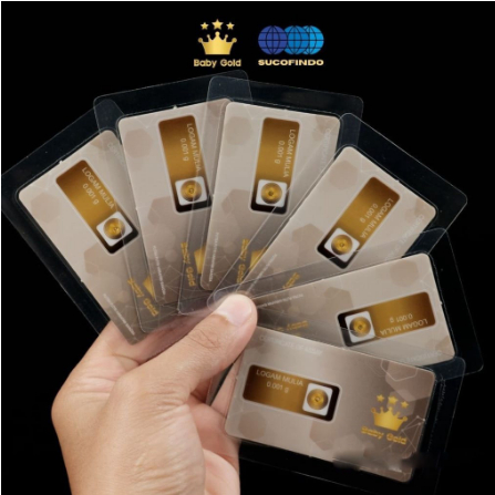 Baby Gold 0.001gr Logam Mulia Asli Emas Murni Mini Gold