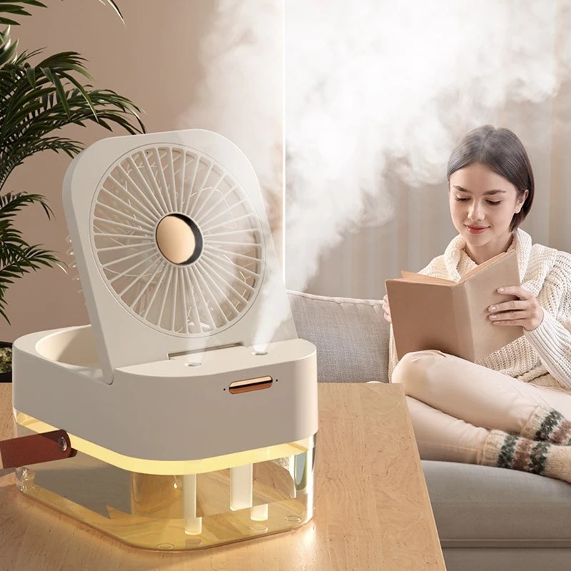 KP044 Kipas Angin AC Mini Fan Portable-Remote Control Bisa Dilipat