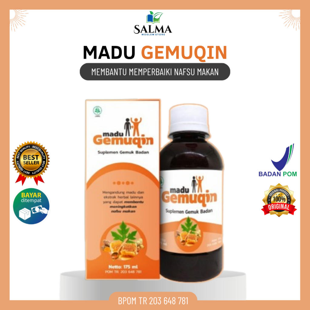 Madu Gemuk Badan Madu GEMUQIN Obat Gemuk Badan Dewasa Dan Anak - Obat Nafsu Makan Dewasa Dan Anak Te