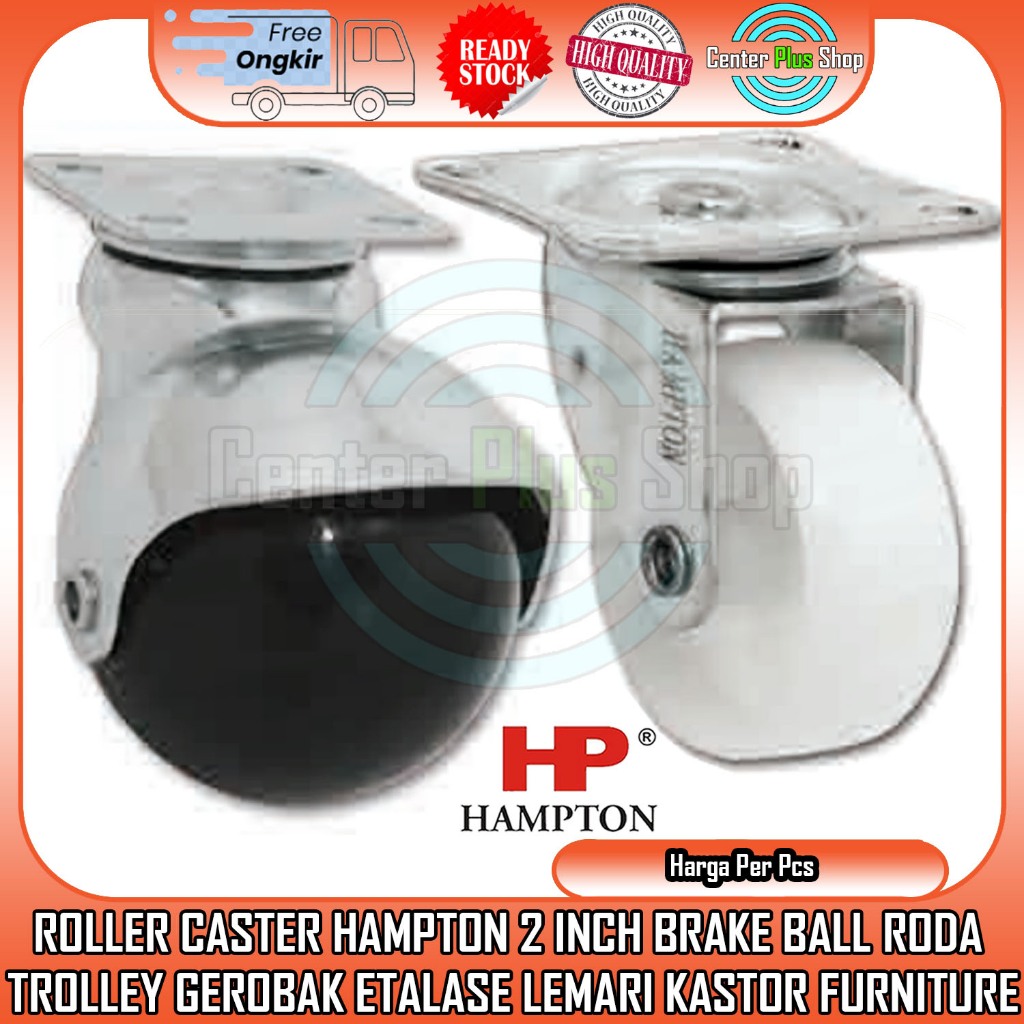 Roller Caster Roda Rc Pp 50 2” In Roda Lemari Bulat Etalase 2 Inci Inch Inchi Trolley Gerobak Troly 