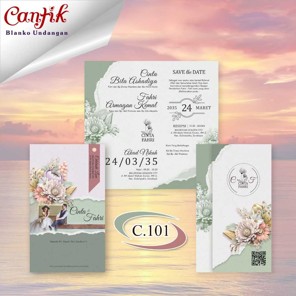 Blangko Undangan Terbaru Seri Cantik 101