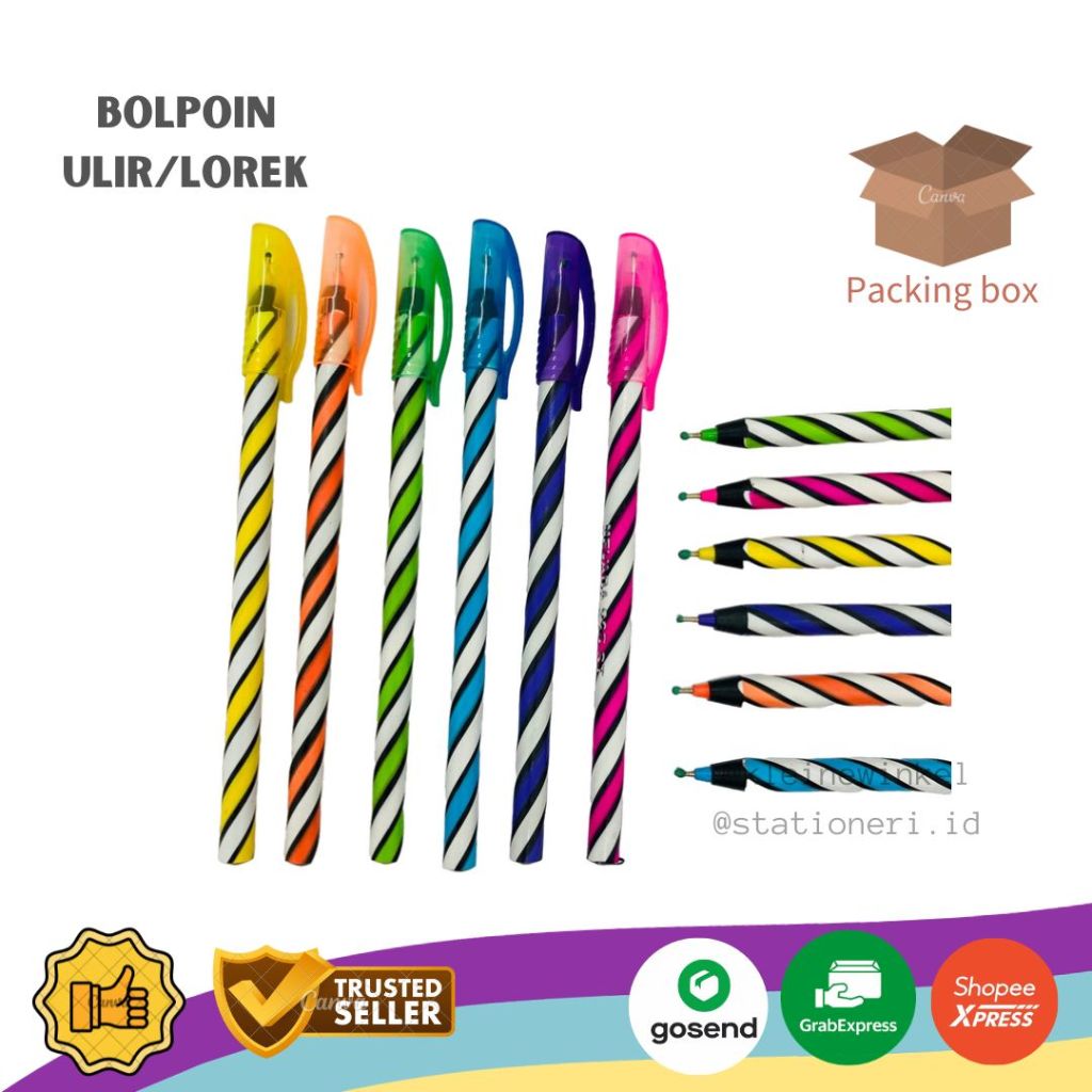

Bolpoin Ulir/Lorek/ Pulpen Lilin isi 12
