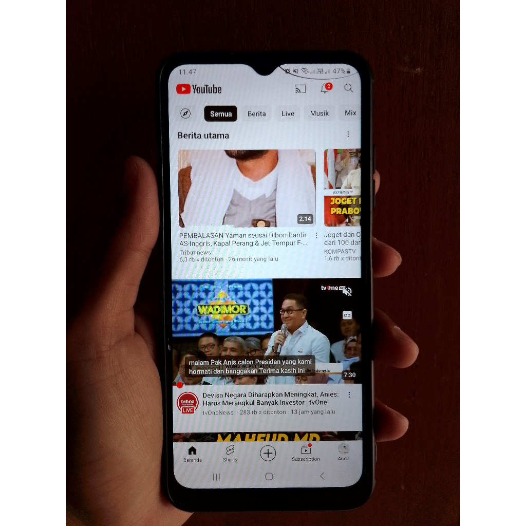 LCD Samsung A03s copotan (minus)