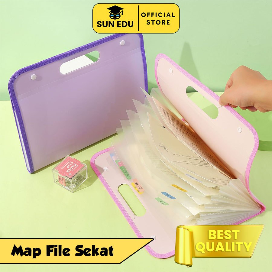 

A4 File Folder Document Organizer / Tas File Holder Kertas A4 13 Sekat / Map Tas Dokumen File Bag