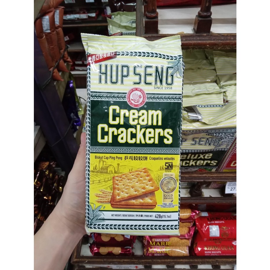 

HUP SENG CREAM CRACKERS BISKUIT CAP PING PONG 428g / HUP SENG SUGAR CRACKERS BISKUIT GULA 428g / HUP SENG DELUXE CRACKERS VEGETABLE 330g