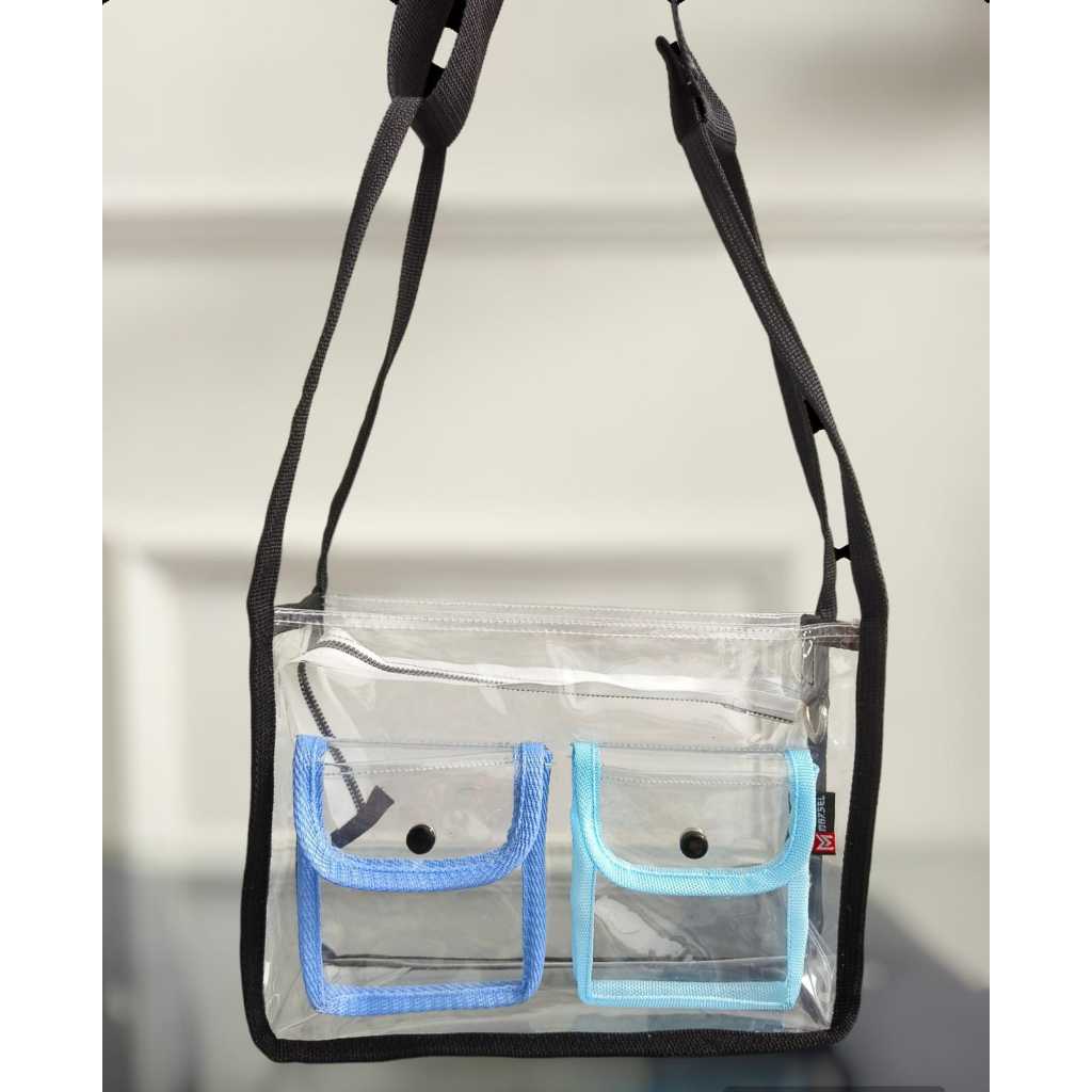Tas mika pvc selempang Tas mika multifungsi