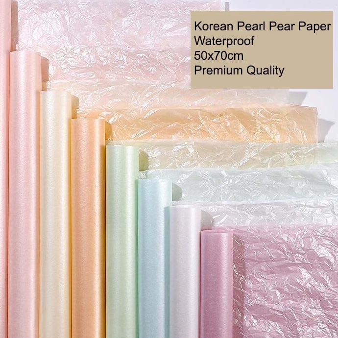 

FLOWER WRAPPING KOREAN PEARL PEAR PAPER ECER PER LEMBAR KERTAS PEMBUNGKUS BUKET