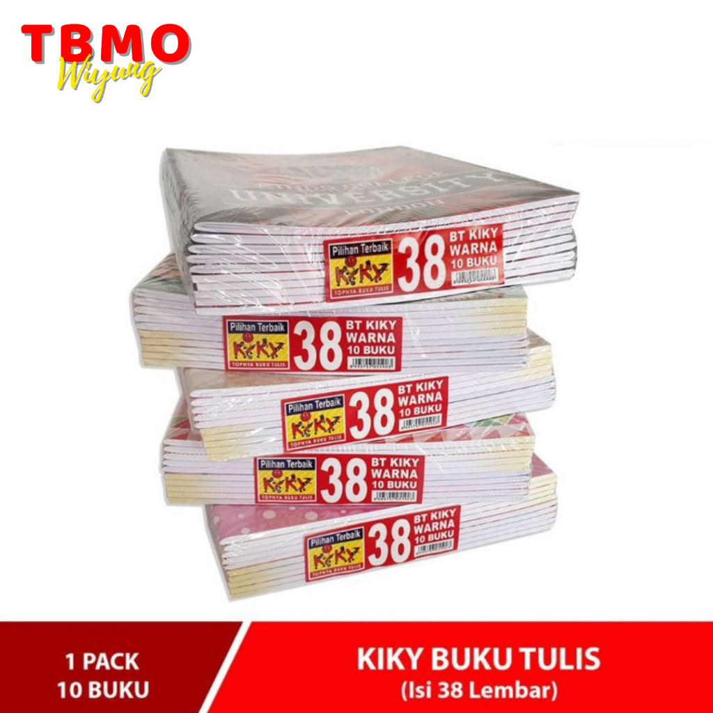 

TBMO Buku Tulis Kiky 38 Polos Per Pack Isi 10 Pcs