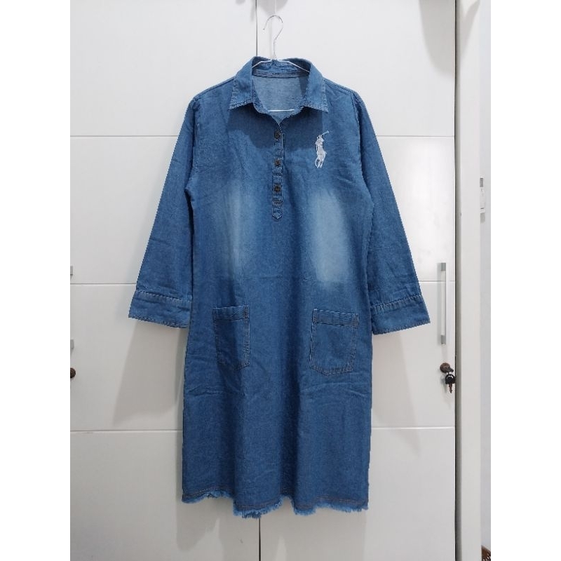 Denim Polo Dress (Preloved)