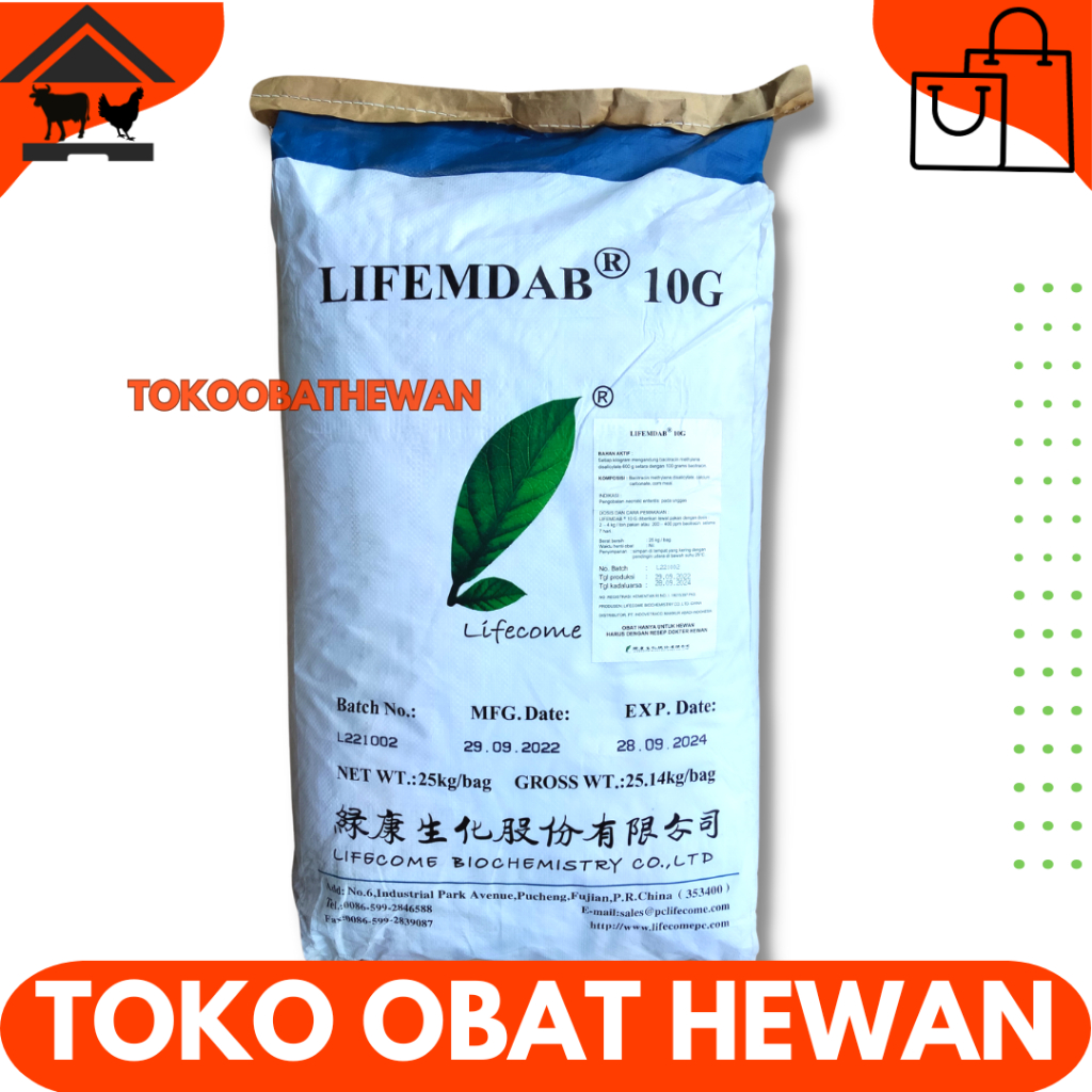 LIFEMDAB 1 KG REPACK - AGP BMD Bacitracine Methylene Disalycilate - AGP AYAM & BABI - AGP AYAM BROIL
