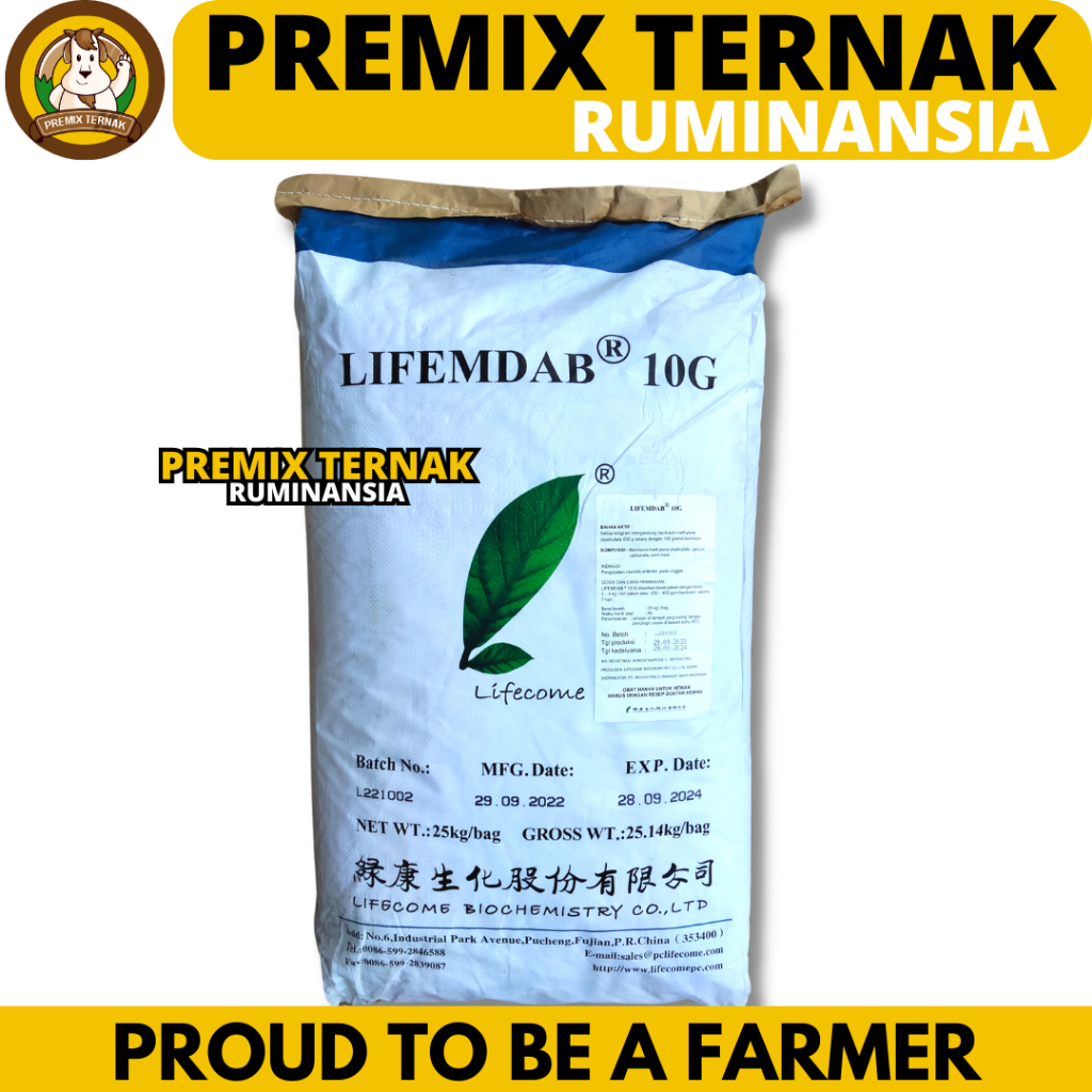 LIFEMDAB 1 KG REPACK - AGP BMD Bacitracine Methylene Disalycilate - AGP AYAM & BABI - AGP AYAM BROIL