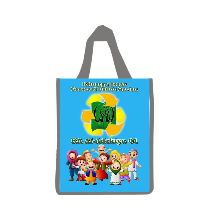 

Goodie Bag Custom free design ukuran 30x12x38cm