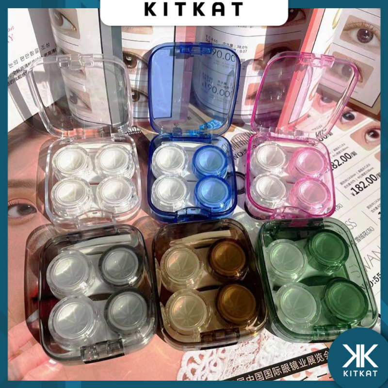 KKT 2IN1 Softlens Case Bening Tempat Kontak Lensa + Jepitan + Tongkat Tempat Softlens Bening Case So