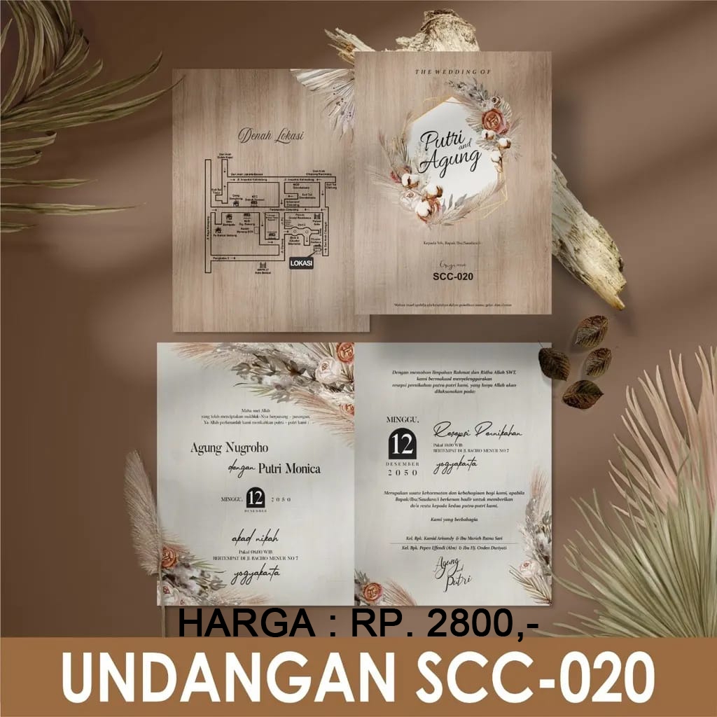 Cetak Undangan Blangko Pernikahan terjangkau Griya SCC 020