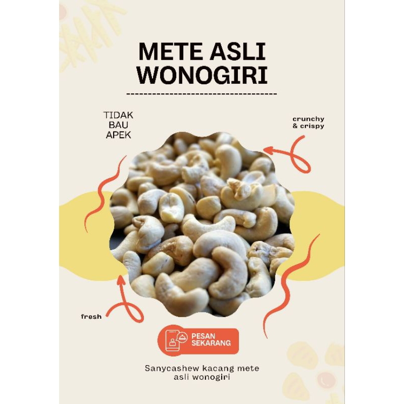 

KACANG METE MENTAH ASLI WONOGIRI