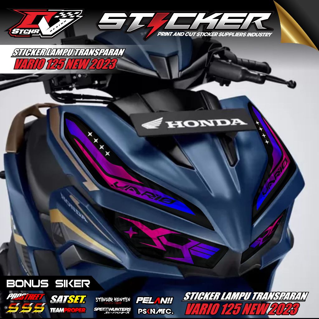 STICKER LAMPU ALIS MOTOR VARIO 125 NEW 2023-STICKER LAMPU MOTOR VARIO
