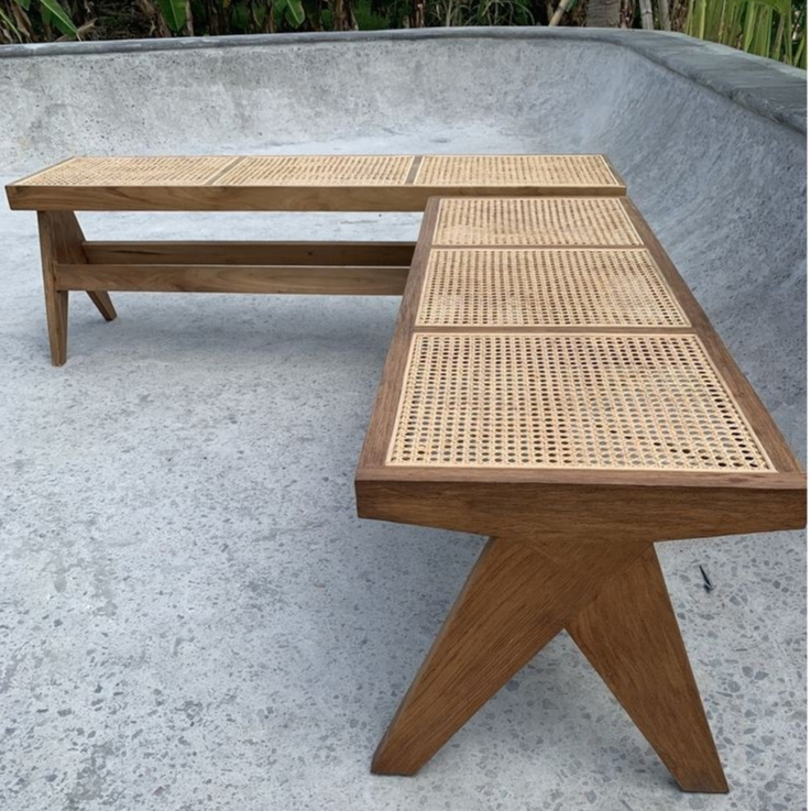 KOLORADO CHAIR RETRO KURSI L KAYU JATI SUPER KURSI ROTAN PANJANG Benuniq