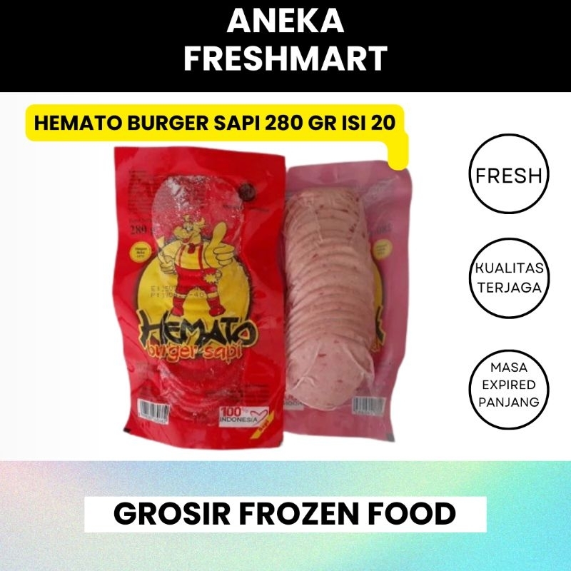 

HEMATO BURGER SAPI 280 GR ISI 20