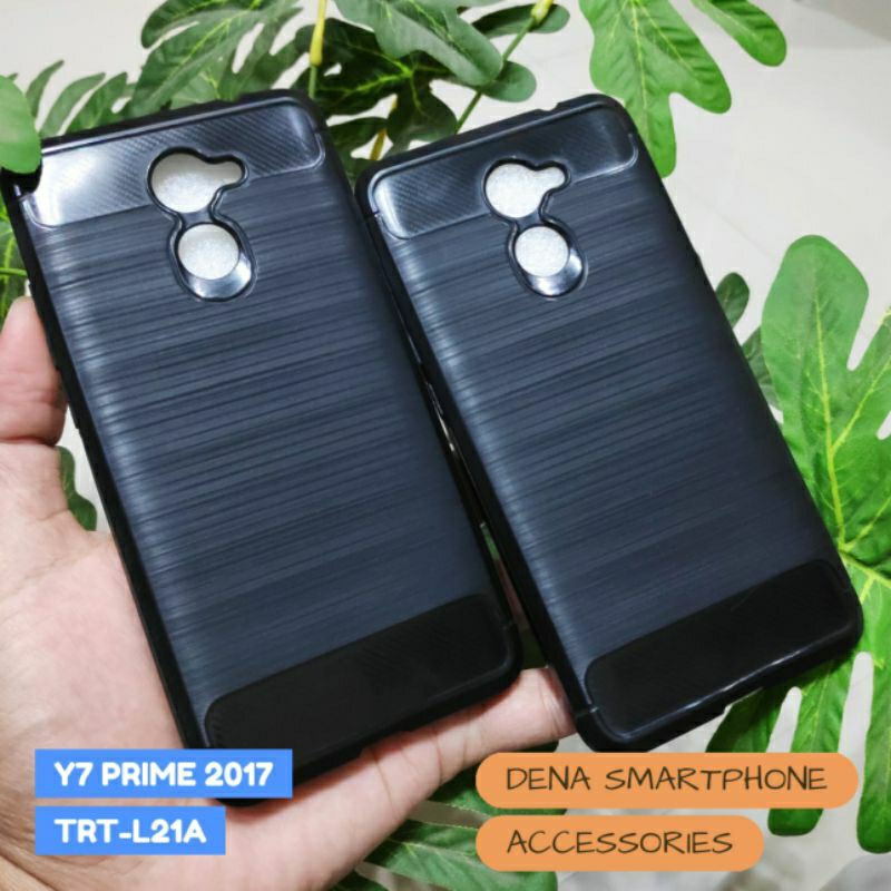 Soft Case Huawei Y7 PRIME 2017 TRT-L21A Hitam Carbon