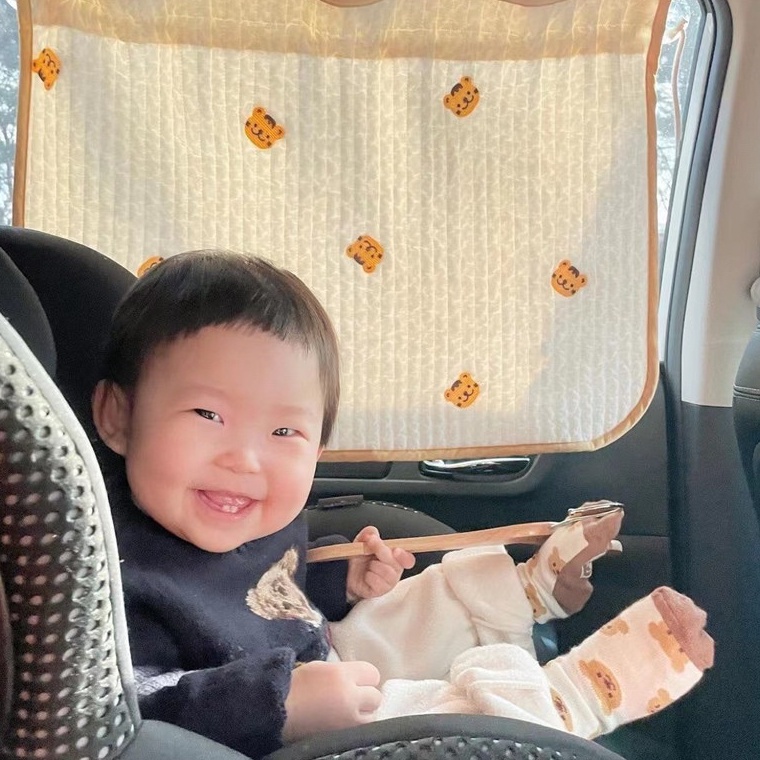 Re Gorden Penutup Jendela Mobil Karakter Lucu  Tirai Mobil Sun Screen Bayi Anti UV  Portable Car Cur