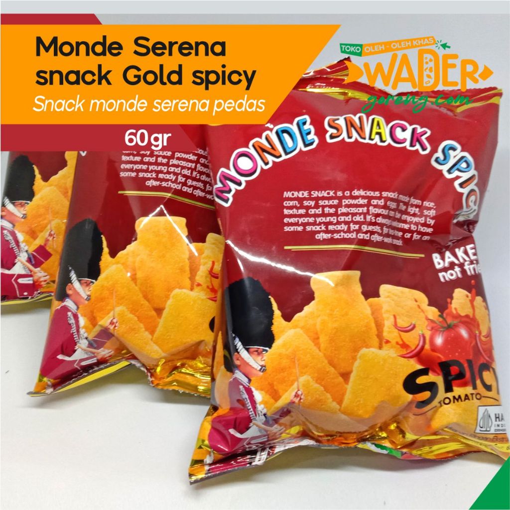 

Monde Serena snack gold spicy rasa pedas tomat 60 gram