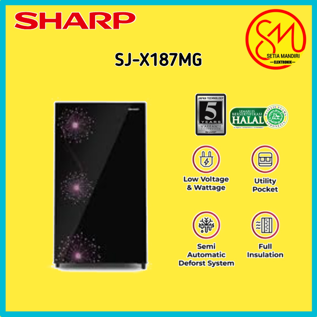 SHARP Kulkas 1 Pintu Tipe SJX-187MG