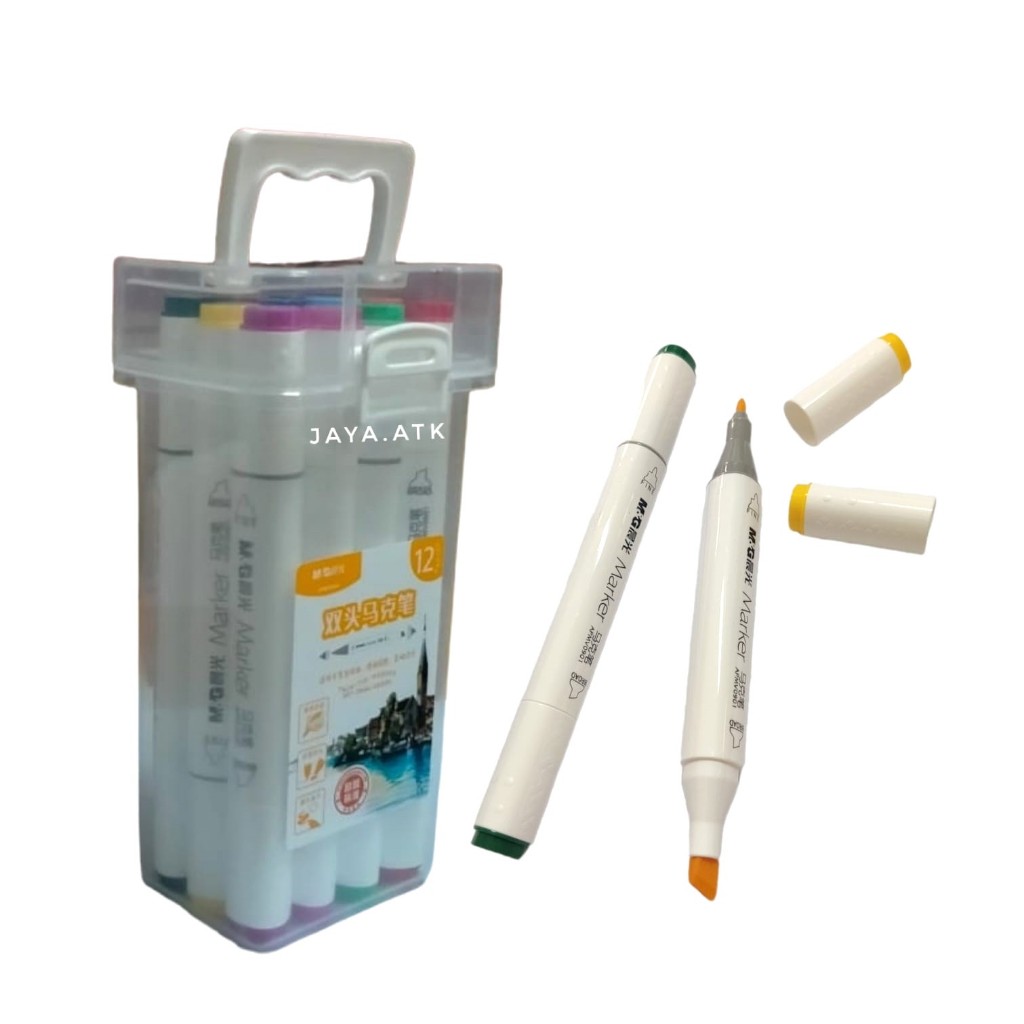 

SPIDOL SET 12 WARNA TWIN TIP DUAL MARKER M&G APMV0905 SPIDOL GAMBAR SKETSA SKETCH