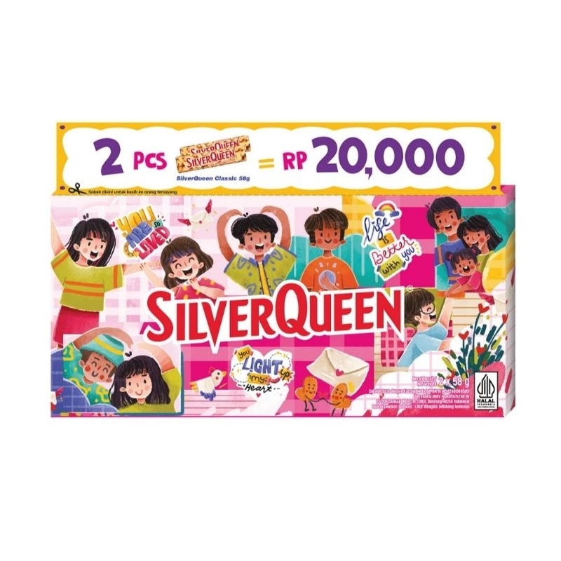 

SILVERQUEEN Cashew Beli 1 Gratis 1 58 gram Edisi Valentine - Coklat